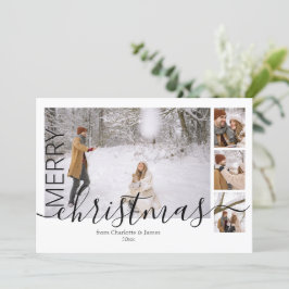4 Fotosjabloon Eenvoudig, modern, prettig kerstfee Feestdagenkaart