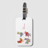 4 Funny Birds Thunder_Cove Bagagelabel (Voorkant (verticaal))