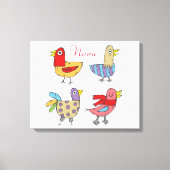 4 Funny Birds Thunder_Cove Canvas Afdruk (Voorkant)
