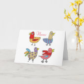 4 Funny Birds Thunder_Cove Kaart (Gele Bloem)