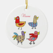 4 Funny Birds Thunder_Cove Keramisch Ornament (Voorkant)