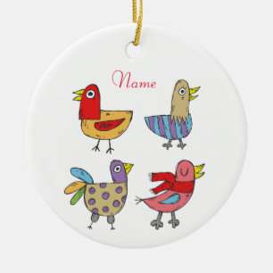 4 Funny Birds Thunder_Cove Keramisch Ornament