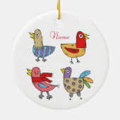 4 Funny Birds Thunder_Cove Keramisch Ornament (Achterkant)