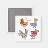 4 Funny Birds Thunder_Cove Magneet (Voorkant / Achterkant)