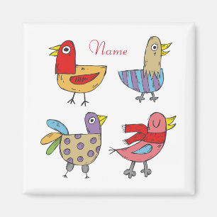 4 Funny Birds Thunder_Cove Magneet