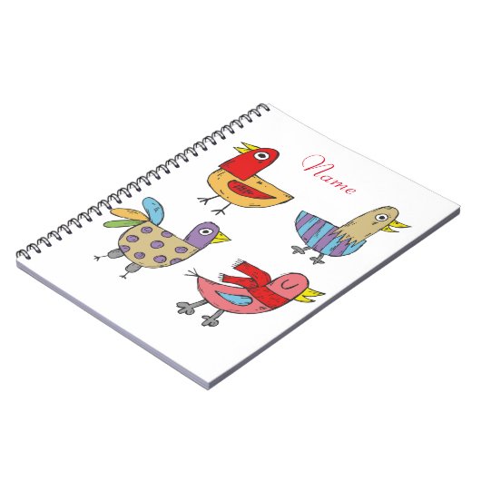 4 Funny Birds Thunder_Cove Notitieboek (Linkerzijde)