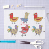 4 Funny Birds Thunder_Cove Tissuepapier (Craft)