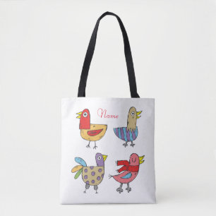 4 Funny Birds Thunder_Cove Tote Bag