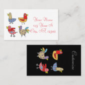 4 Funny Birds Thunder_Cove Visitekaartje (Voorkant / Achterkant)