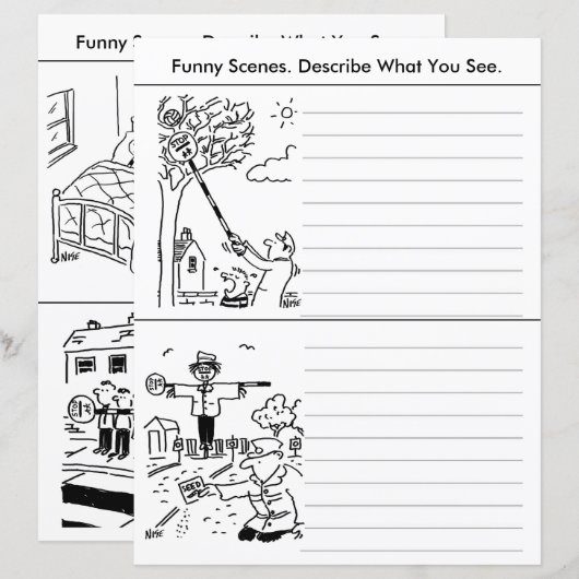 4 Funny Crossing Patrol Lollipop Mannen Cartoons (Voorkant / Achterkant)