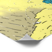 4 Funny Golfers Golfing-Cartoons voor een Golf Leg Poster (Hoek)