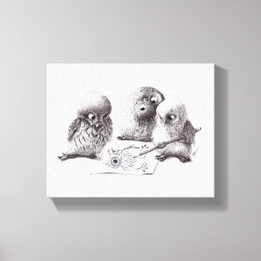 4 Funny Owls, 1 called Pablo print (Voorkant)