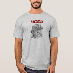 4 g63-motor Mitsubishi eclipse evolutiewagen T-shirt