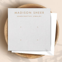 4 gaatjes, 2 paar lichtgrijs, oorbel display Kaart