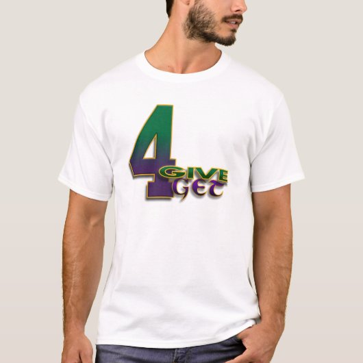 4-Geef 4-Get witte T-shirt met vier richtingen (Voorkant)