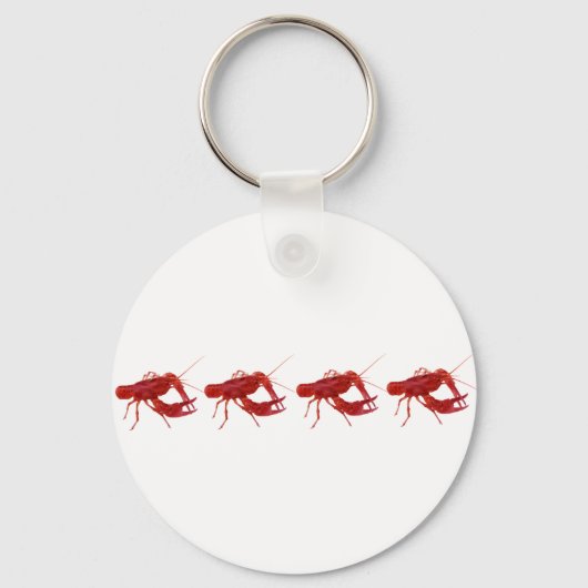 4 gekookte langoesten sleutelhanger (Voorkant)