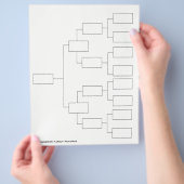 4 Generatie Genealogie Afstamming Blad Flyer (Hand)