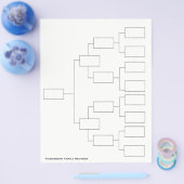 4 Generatie Genealogie Stamboomblad Flyer (Enkel)