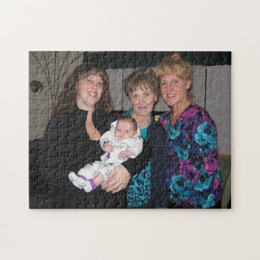 4 Generaties die de uitdaging van de puzzel van de (Horizontaal)