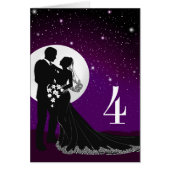 4 Geschakelde Avond Moonlit Wedding Place Card (Voorkant)