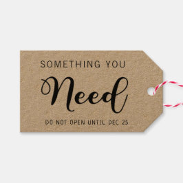 4 Geschenken van Kerstmis Iets Je hebt terug naam  Cadeaulabel