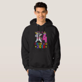 4 Geweldige sinds 2018 Dabbing Unicorn 4th Birthda Hoodie (Voorkant volledig)