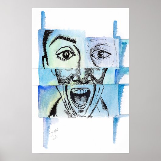 4 gezichten poster (Voorkant)