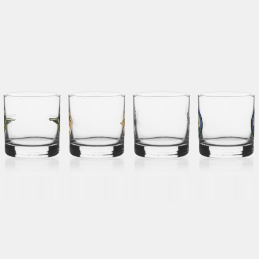 4 glazen voor whisky (Links)