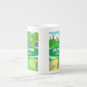 4 Golf Cartoons voor een Golfing Legend Design Porselein Kop (Voorkant)