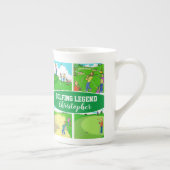 4 Golf Cartoons voor een Golfing Legend Design Porselein Kop (Rechts)