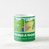 4 Golf Hoordde Cartoons aan Personaliseren. Koffiemok (Center)