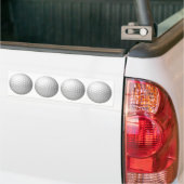 4 golfballen op de bumpersticker (Op Truck)