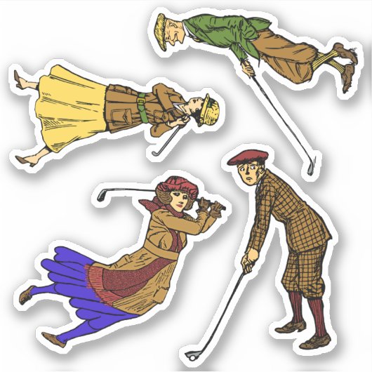 4  Golfers Stickers (Voorkant)