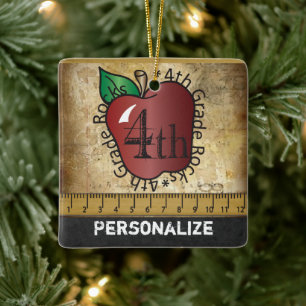 4-graad school leraren rock keramisch ornament