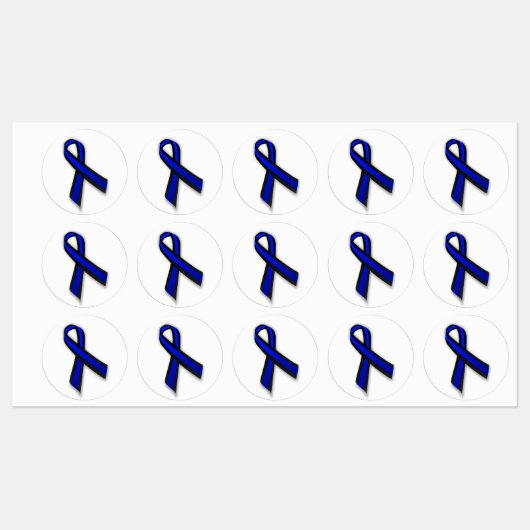 4 Grove Thin Blue Line Memorial Ribbons Labels (Vel)