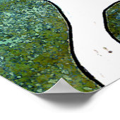 4 Hand Carved Trees in Waterverf en Pen & inkt Poster (Hoek)