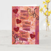 4 harten 9 Liefdes Kaart (Gele Bloem)