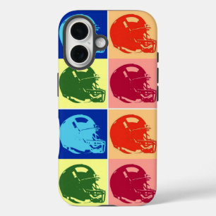 4 Helm voor kleurenPop Art Football iPhone 16 Hoesje