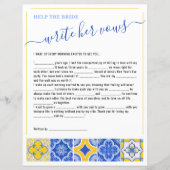 4 Help de bruid schrijven haar geloften Vrijgezell (Voorkant)