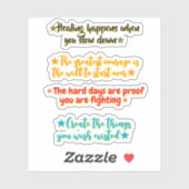 4 Herstelmotivaties | Motiverend & Inspirerend Sticker (Vel)