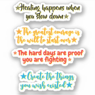 4 Herstelmotivaties   Motiverend & Inspirerend Sticker