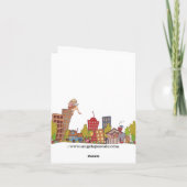 4 het Vuurwerk van de Flamingo van juli notecard Kaart (Achterkant)