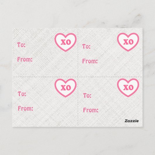 4 Hipster Cool Cat Valentijns Cards Briefkaart (Achterkant)