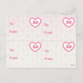 4 Hipster Cool Cat Valentijnse Kaarten Feestdagenkaart (Achterkant)