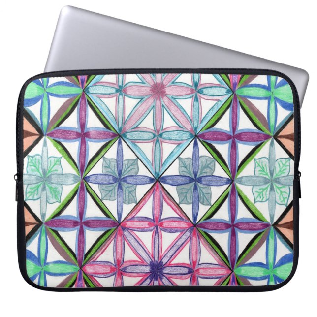 4 hoeken op laptophoezen laptop sleeve (Voorkant)