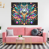 #4 Hond Abstract Canvas Afdruk (Insitu (Woonkamer))