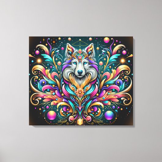 #4 Hond Abstract Canvas Afdruk (Voorkant)