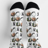 4 Honden, 4 Namen, Dog Foto - Gepersonaliseerd Wit Sokken (Top)
