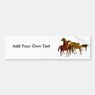 4-HORSES BUMPERSTICKER