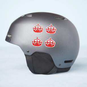 4 Houd Calm Crown Red Sticker